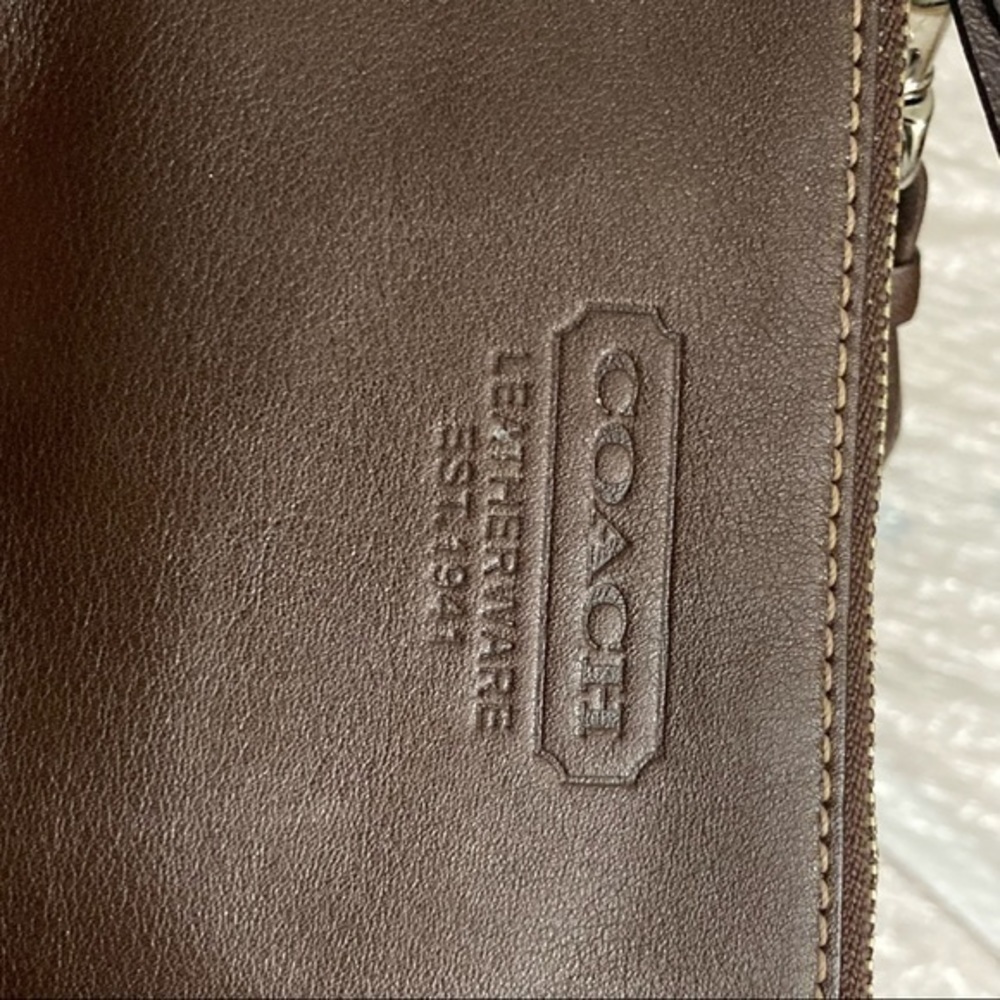 Coach brown leather vintage rare wristlet bag - Picture 6 of 10